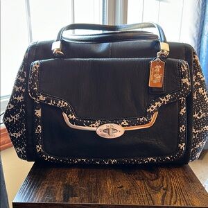 Coach Madison Two Toned Leather Satchel